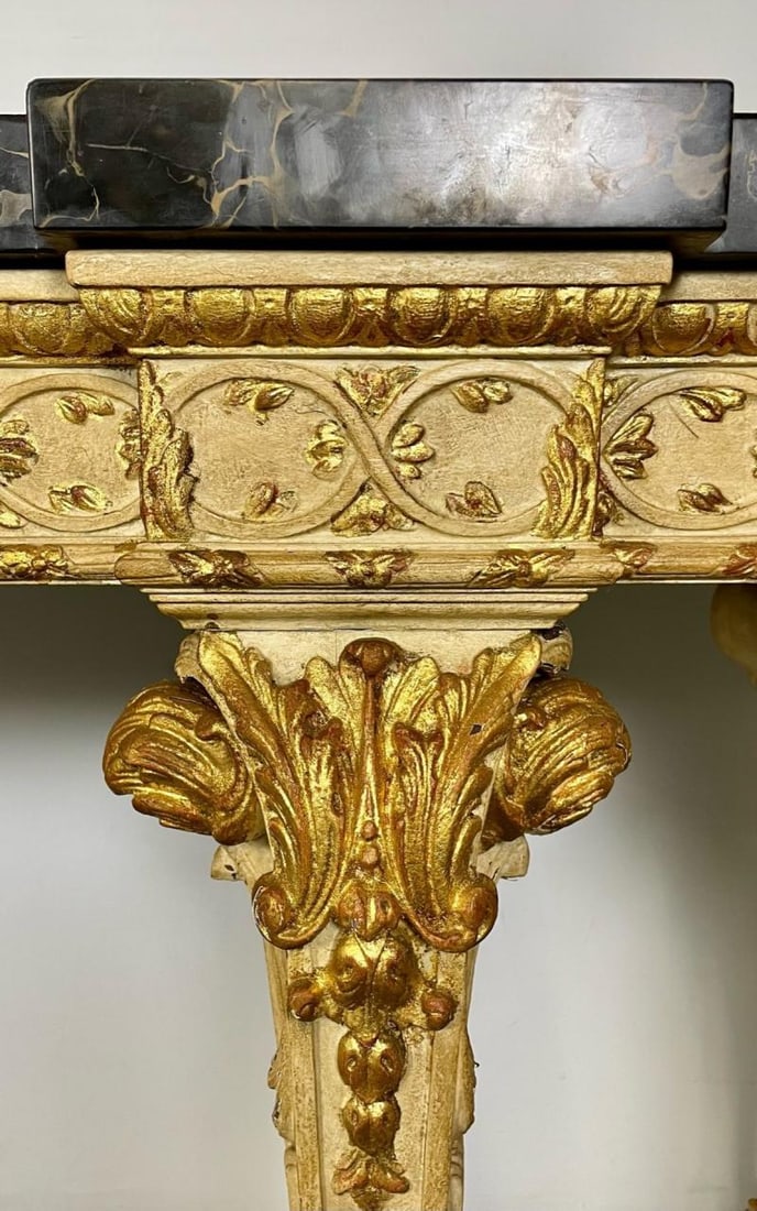 Monumental Marble Top Louis XV Style Console, Sideboard, Maison Jansen, 19 Cent - 11