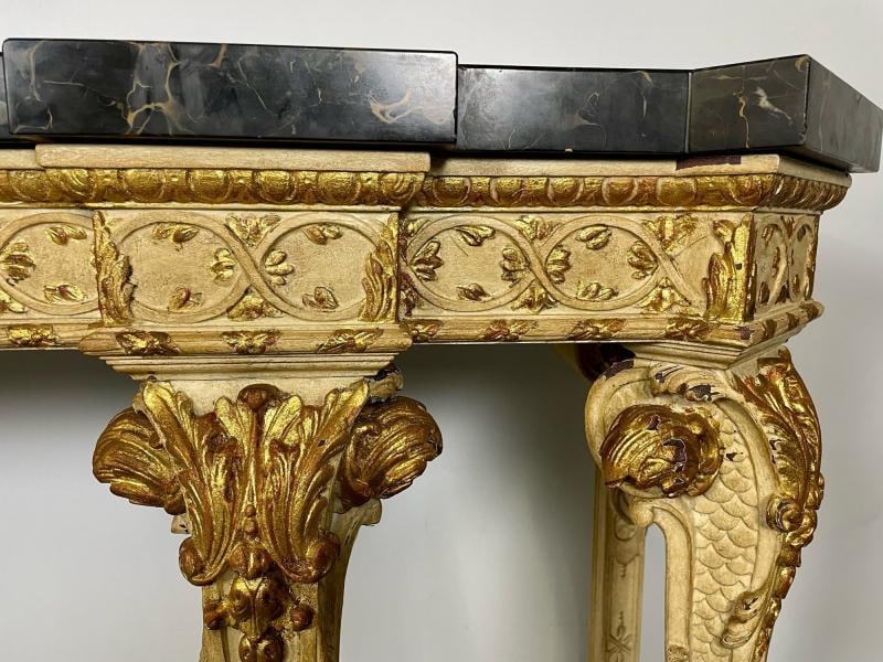 Monumental Marble Top Louis XV Style Console, Sideboard, Maison Jansen, 19 Cent - 12