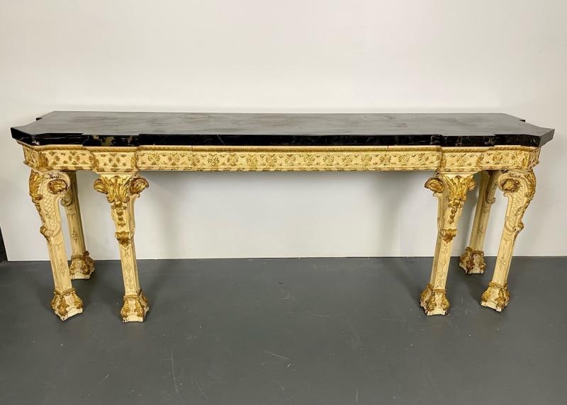 Monumental Marble Top Louis XV Style Console, Sideboard, Maison Jansen, 19 Cent - 3