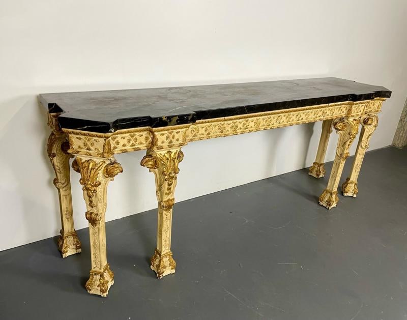 Monumental Marble Top Louis XV Style Console, Sideboard, Maison Jansen, 19 Cent - 5