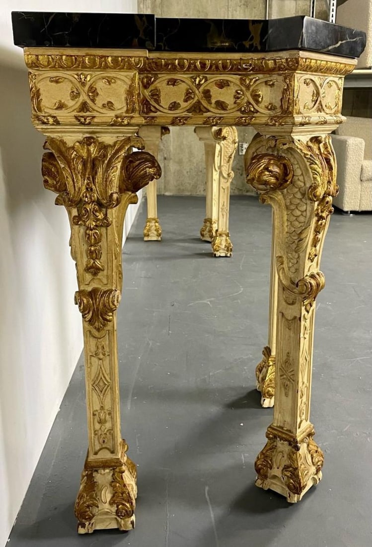 Monumental Marble Top Louis XV Style Console, Sideboard, Maison Jansen, 19 Cent - 6
