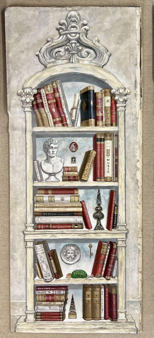 Pair of Oil on Canvas Standing Wall Decoration, Gustavian, Italian Style - 3