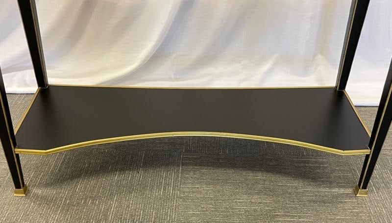 Pair of Hollywood Regency Neoclassical Ebony Console Tables, Manner Jansen - 10