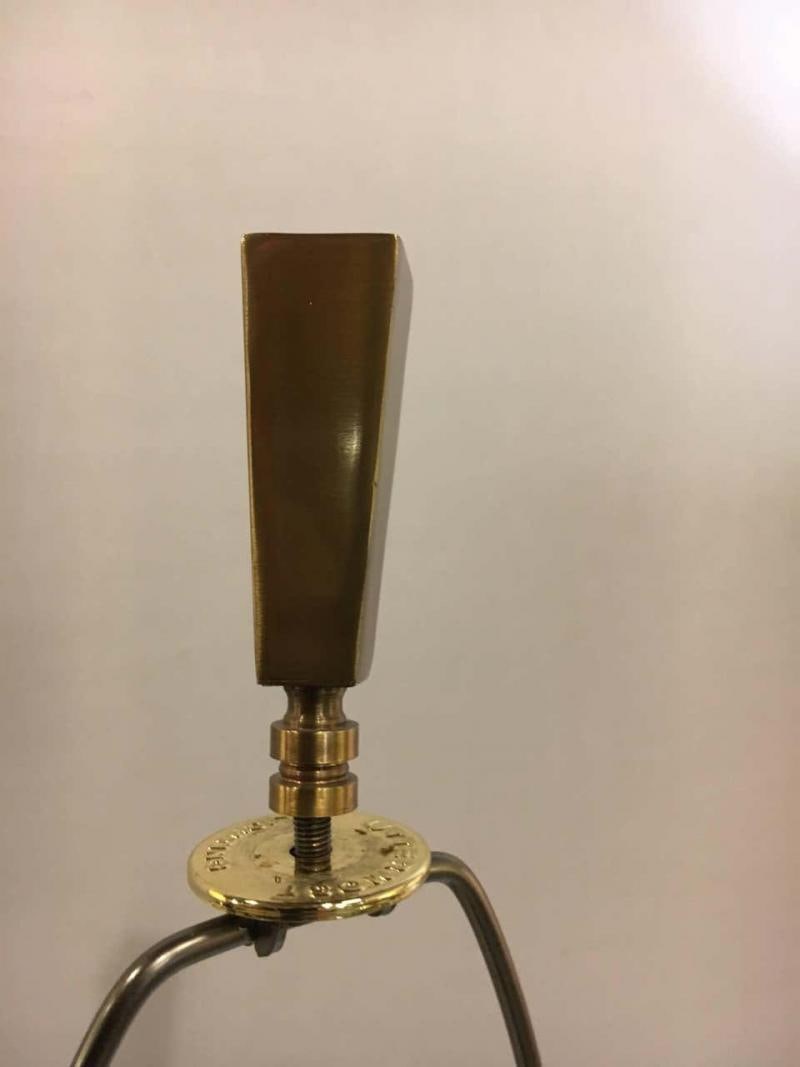 Pair of Art Deco Style Brass Mounted Porcelain Table Lamps - 7