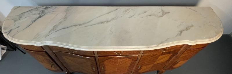 Louis XV Style Rosewood Inlaid Sideboard, Credenza, Cabinet, Bronze Mounted - 10