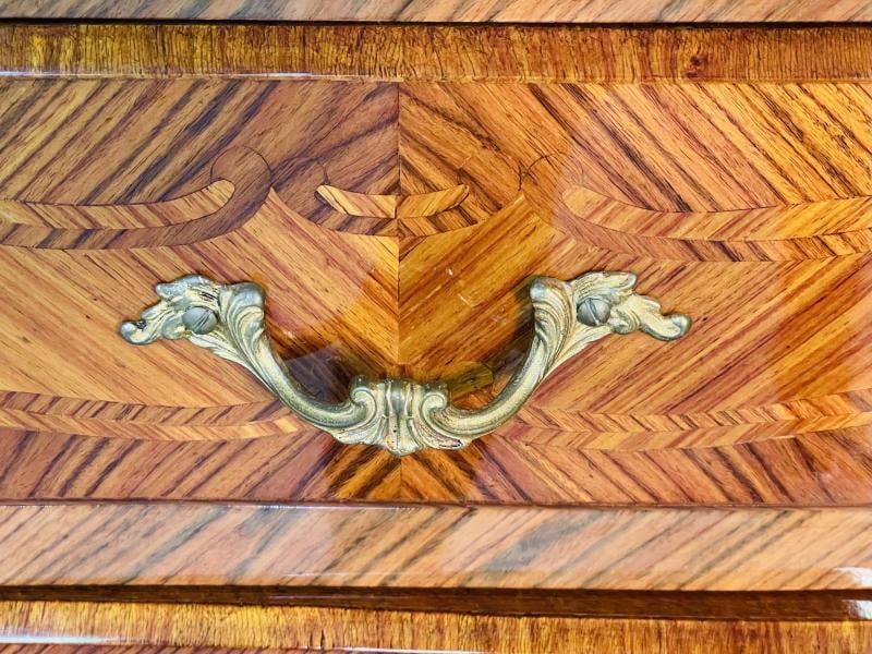 Louis XV Style Rosewood Inlaid Sideboard, Credenza, Cabinet, Bronze Mounted - 7