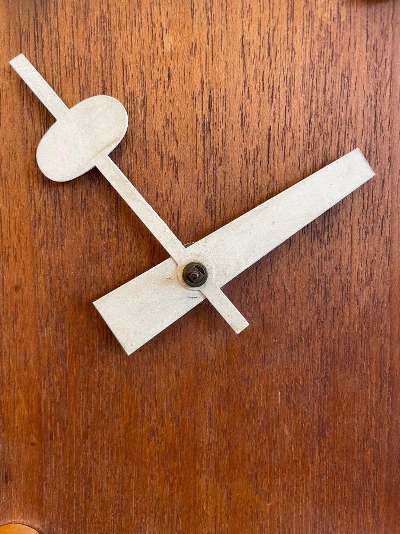 Mid-Century Modern Danish Wall Clock by Fritz Hansen, George Nelson, Teak, 1957 - 8