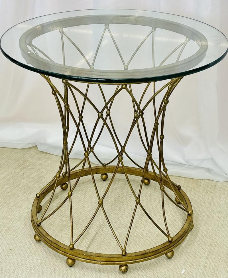 Neoclassical, Maison Jansen Style Round Gilt Metal Coffee Table, Side Table - 3