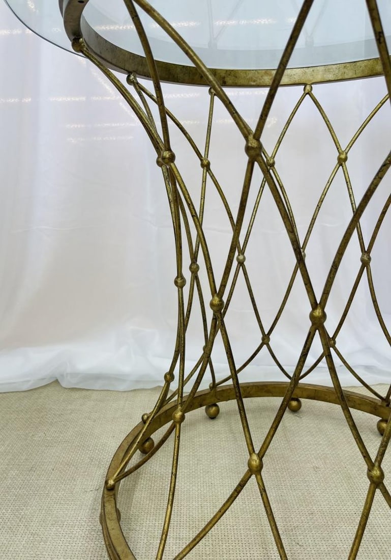 Neoclassical, Maison Jansen Style Round Gilt Metal Coffee Table, Side Table - 5