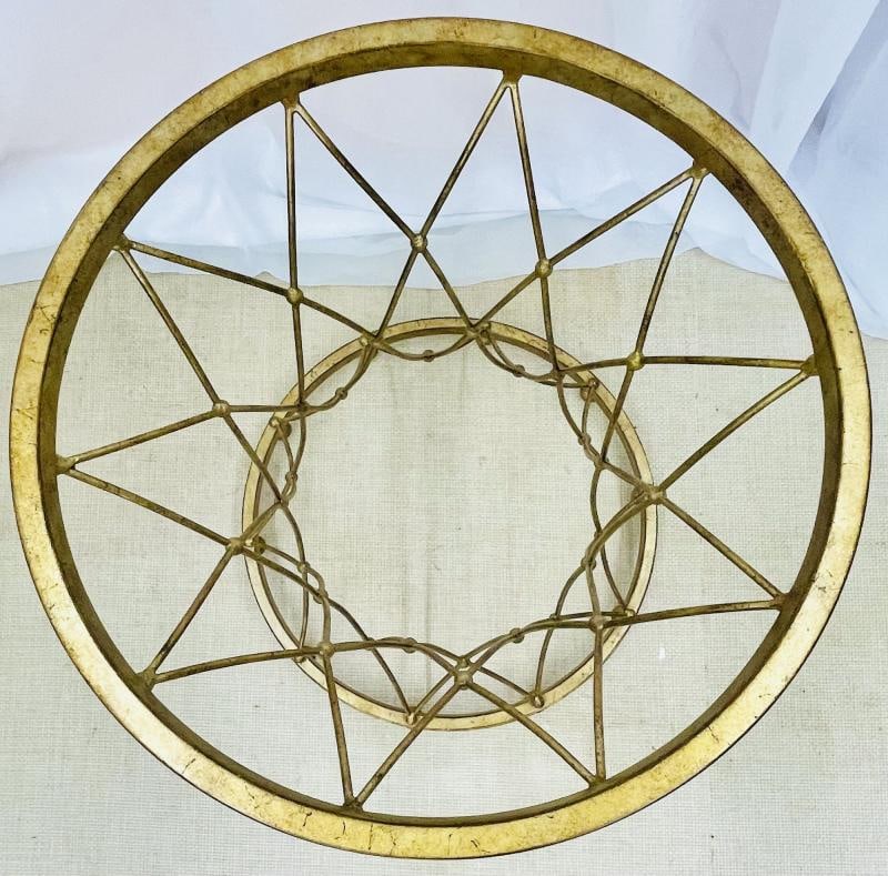 Neoclassical, Maison Jansen Style Round Gilt Metal Coffee Table, Side Table - 6