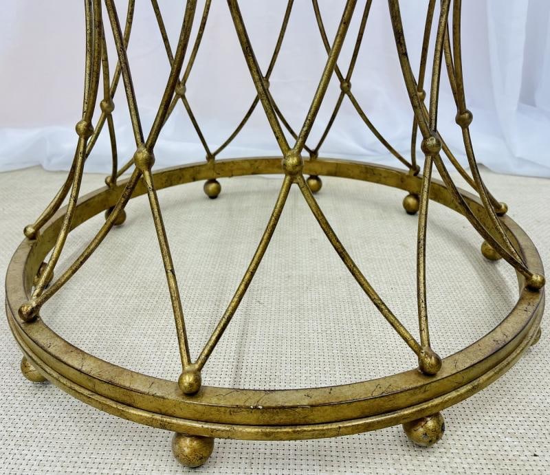 Neoclassical, Maison Jansen Style Round Gilt Metal Coffee Table, Side Table - 9