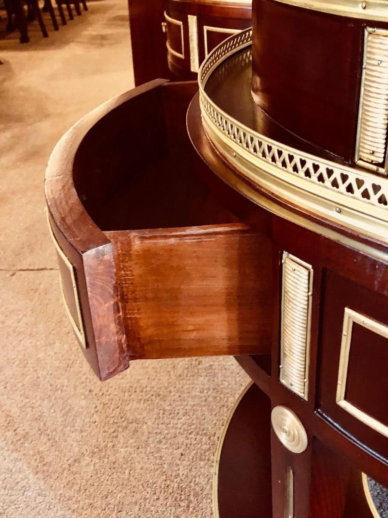 Pair of Russian Neoclassical Style Demilune End Tables or Nightstand Commodes - 10