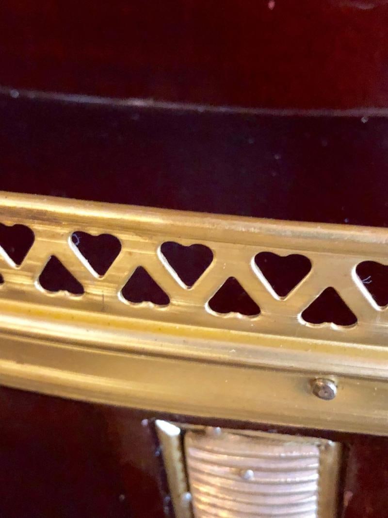 Pair of Russian Neoclassical Style Demilune End Tables or Nightstand Commodes - 12