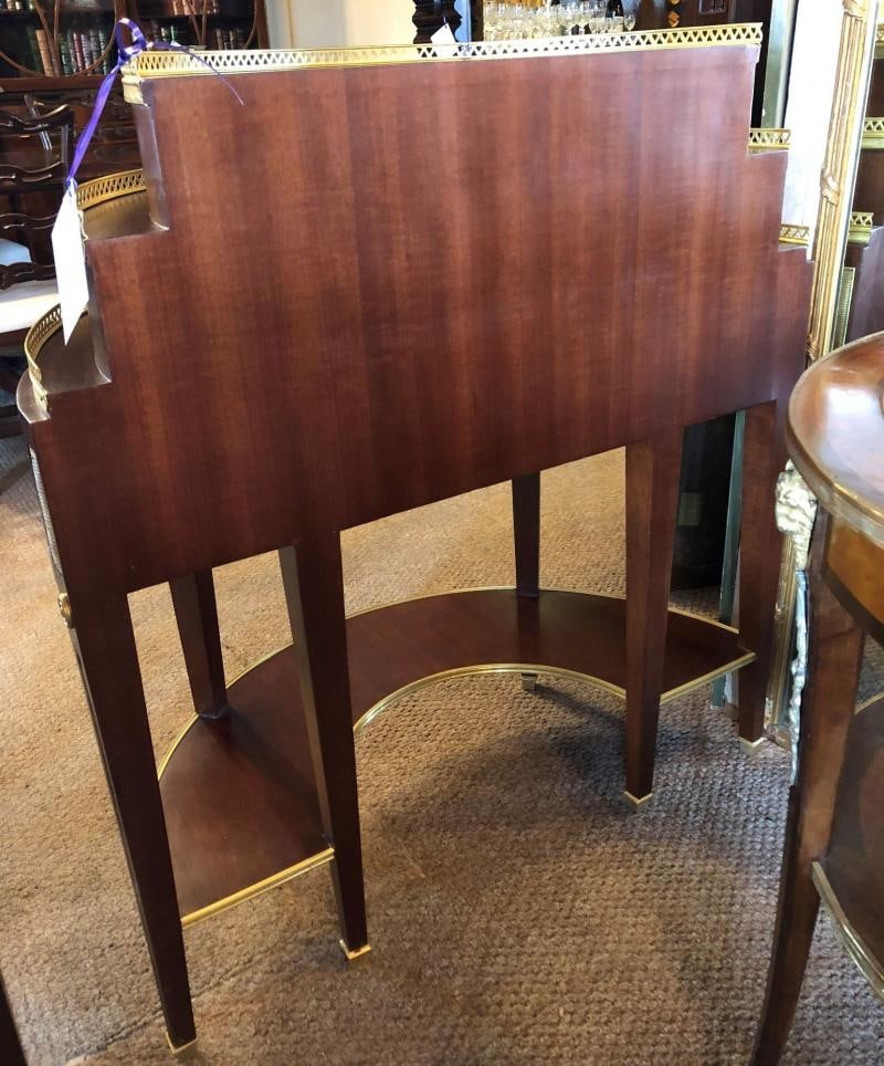 Pair of Russian Neoclassical Style Demilune End Tables or Nightstand Commodes - 8