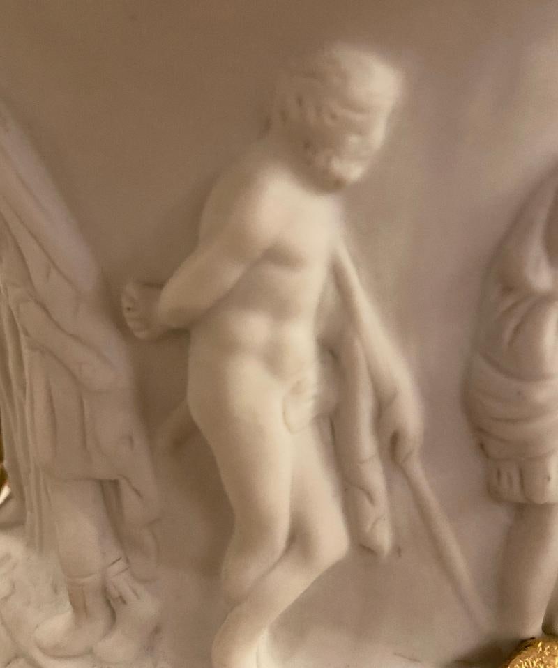 Neoclassical Sevres Parian and Doré Bronze Mounted Urns or Vases 1920s a Pair - 10