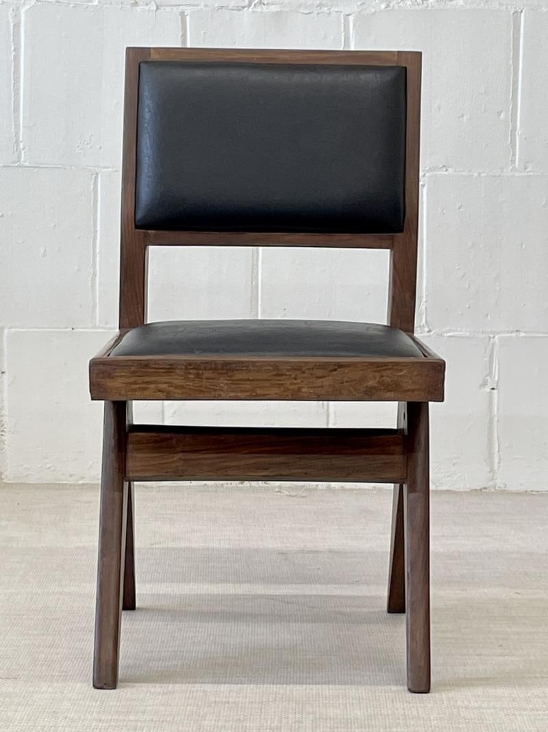 Set Six Authentic Upholstered Armless Dining / Side Chairs, Mid-Century Modern - 5
