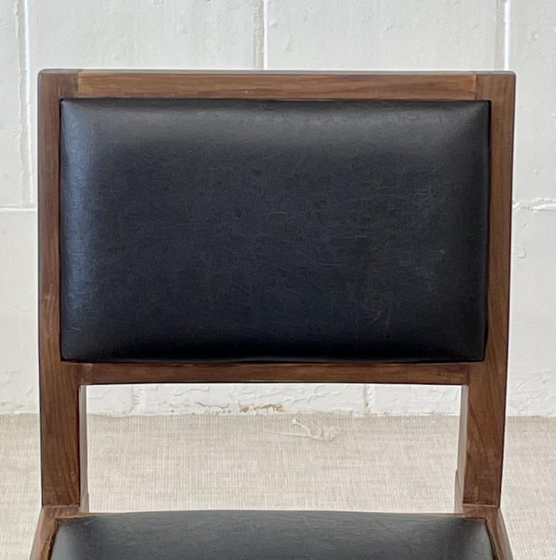 Set Six Authentic Upholstered Armless Dining / Side Chairs, Mid-Century Modern - 6