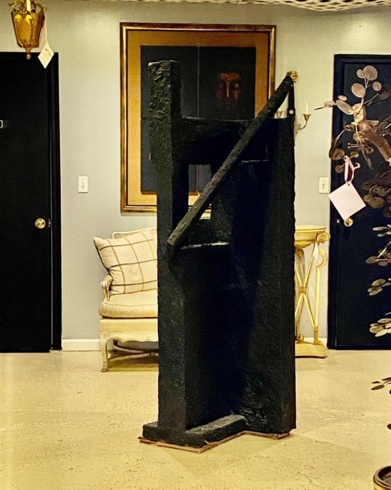 Black Geometric Sculpture by Ursula Meyers Conceptual Artist - 10