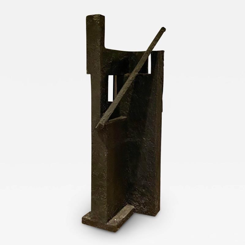 Black Geometric Sculpture by Ursula Meyers Conceptual Artist: Title: Black Geometric Sculpture by Ursula Meyers Conceptual Artist Description: Black geometric sculpture by Ursula Meyers conceptual Artist. Ursula Meyer (1915-2003) American sculpture signed and da