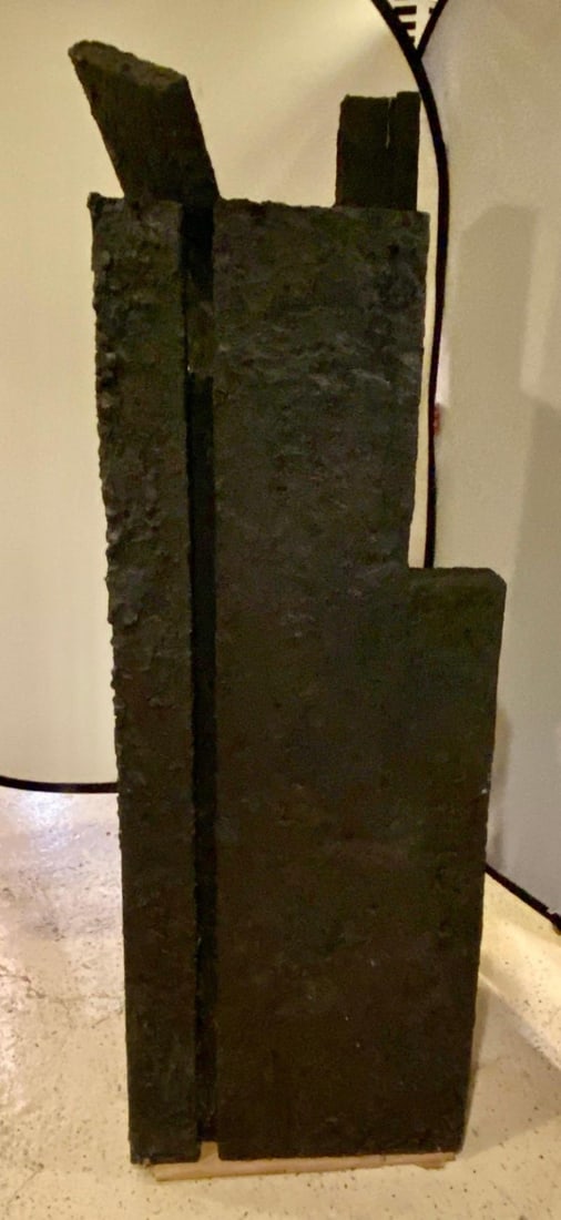 Black Geometric Sculpture by Ursula Meyers Conceptual Artist - 5