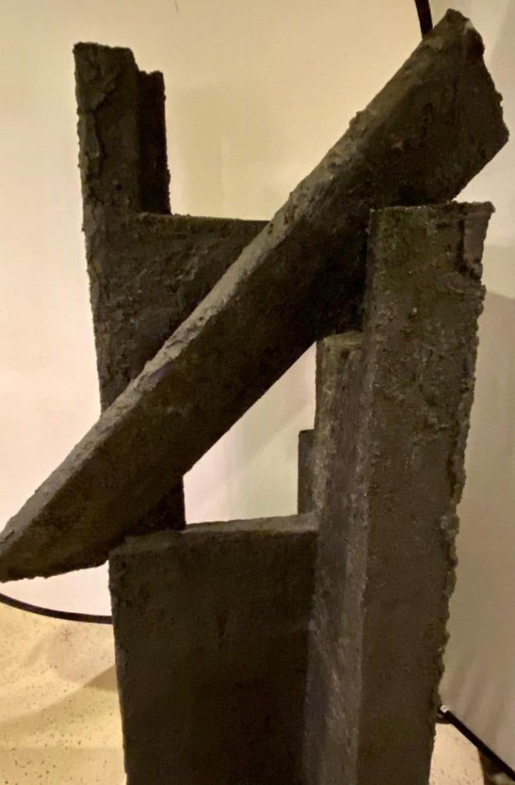 Black Geometric Sculpture by Ursula Meyers Conceptual Artist - 9