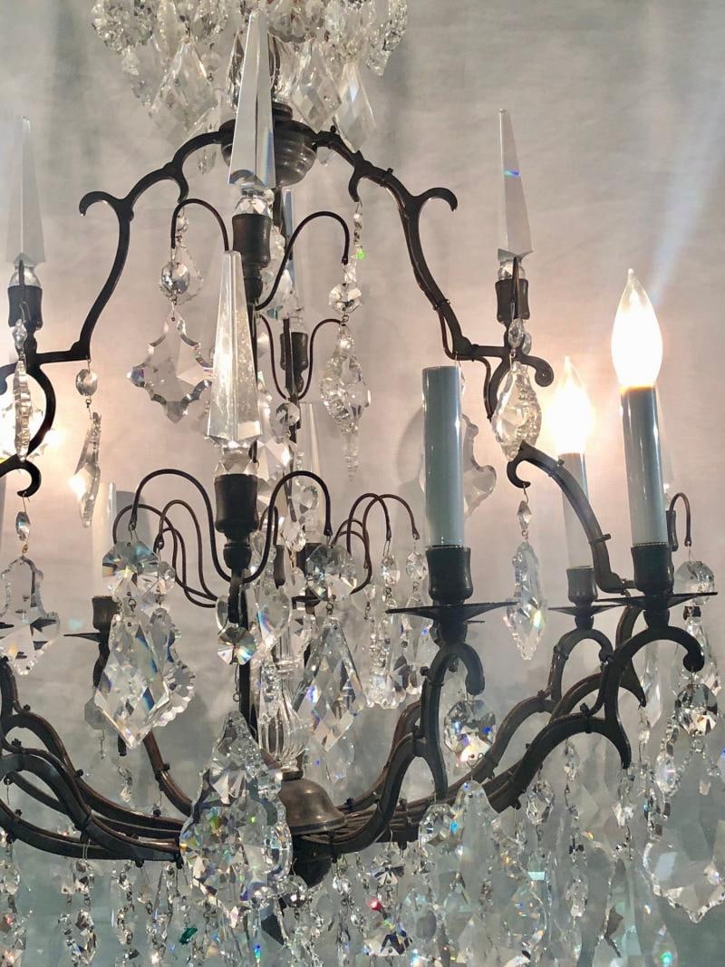 Versailles Chandelier with Swarovski Strass and Crystal Pendants - 3