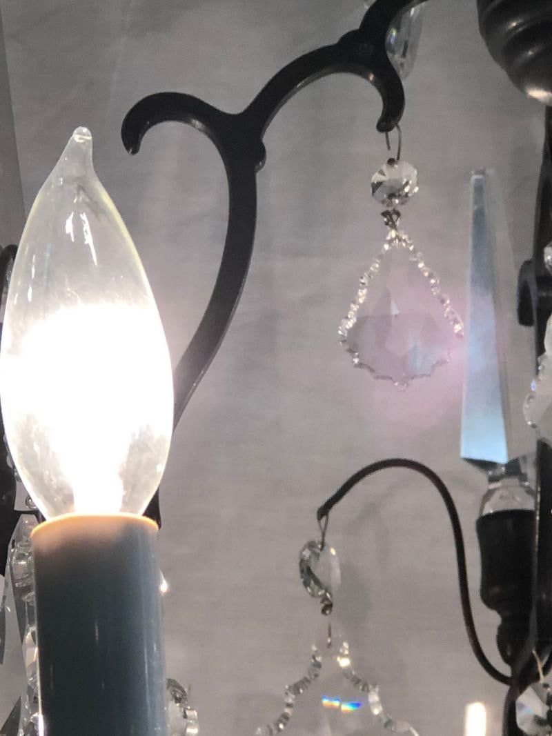 Versailles Chandelier with Swarovski Strass and Crystal Pendants - 9
