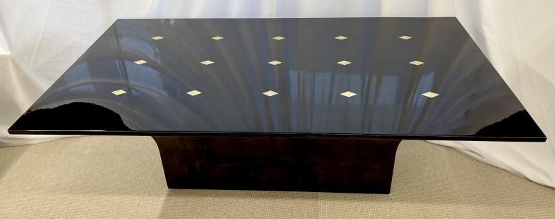 Jimeco Parchment Dining Conference Table Goat Skin Brass Inlaid Enrique Garcel - 2
