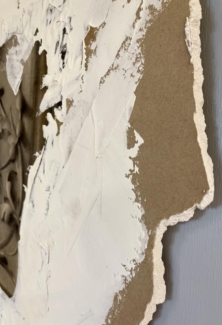 Pair of Hand Painted Architectural Wall Fragments, Plaster, Italian - 7
