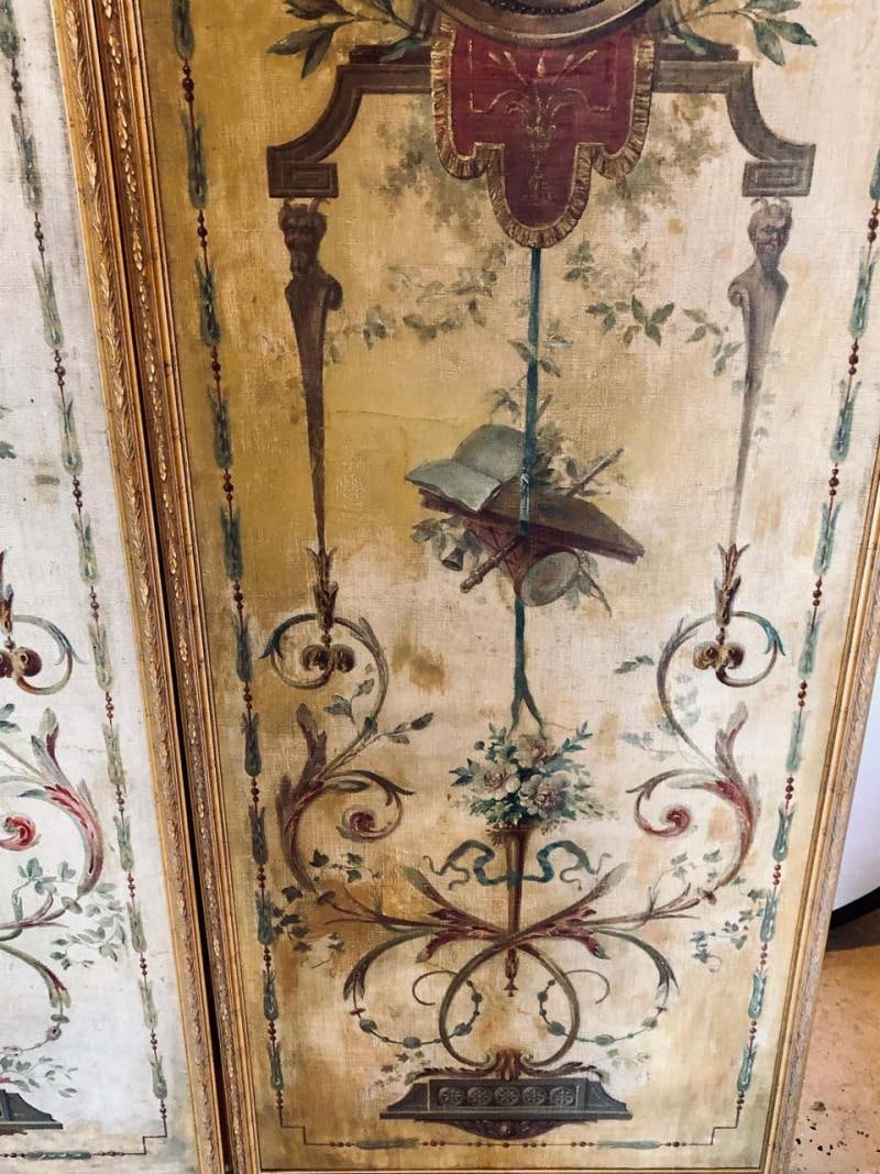 French 19th Century, Oil on Canvas, Wall Panels or Trumeau Paintings - 12
