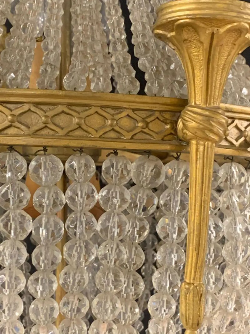19th Century Dore Bronze Chandelier, Louis XVI, Wedgewood Plaques - 9