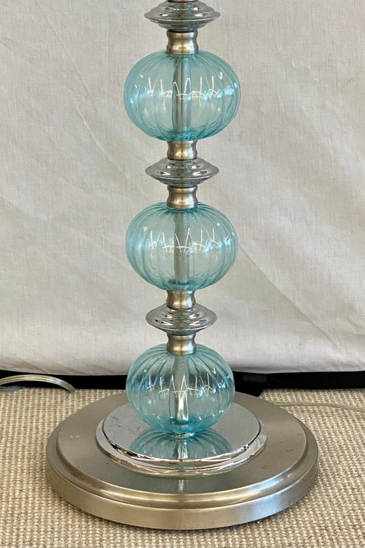 Mid-Century Modern Murano Glass Standing Floor Lamp - 7