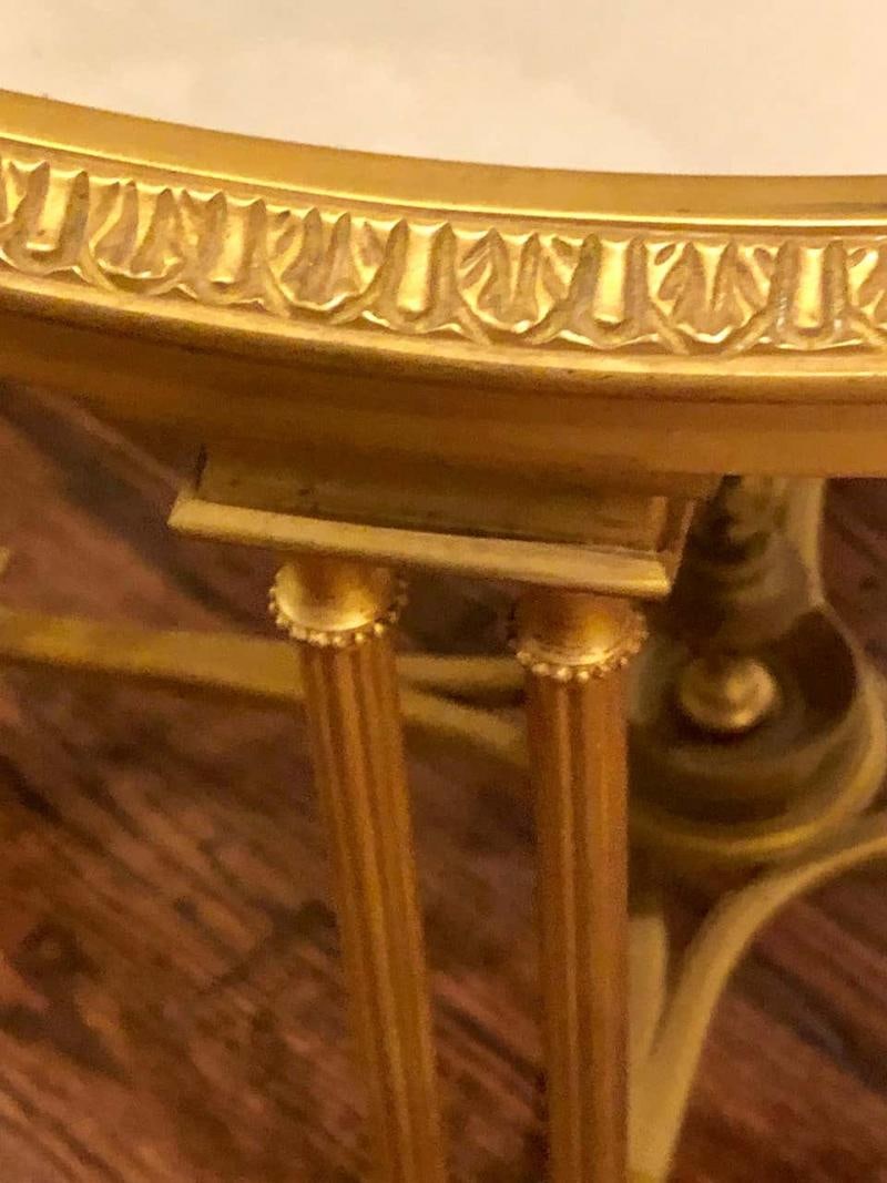 Pair of Bagues Style Gilt Bronze Neoclassical End Tables or Pedestals - 9