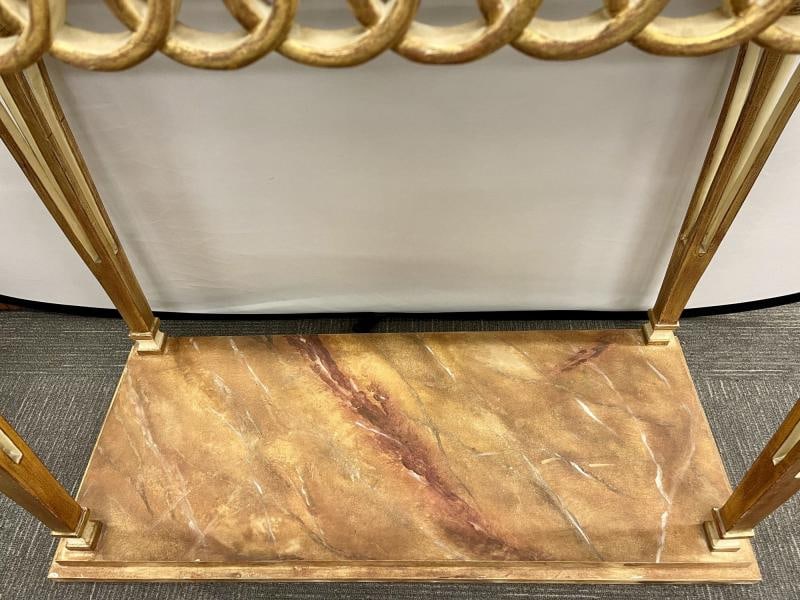 Parcel Paint and Gilt Decorated Pair of Swedish Serving or Console Tables - 11