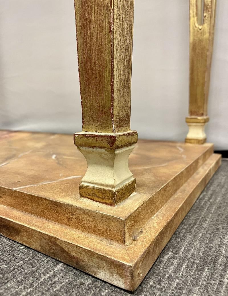 Parcel Paint and Gilt Decorated Pair of Swedish Serving or Console Tables - 12