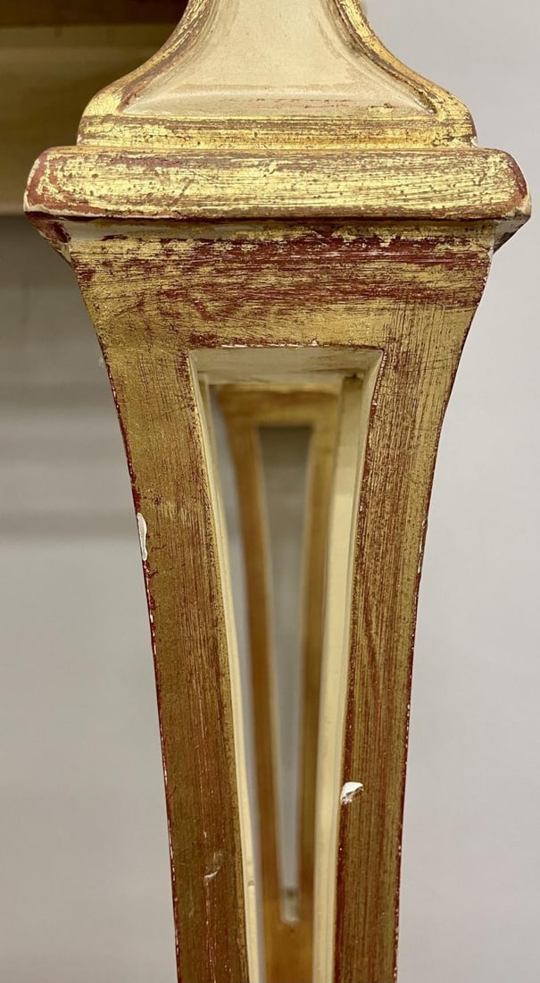 Parcel Paint and Gilt Decorated Pair of Swedish Serving or Console Tables - 9