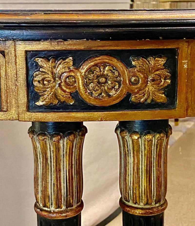 Hollywood Regency French Neoclassical Style Églomisé Center Table, End Table - 10