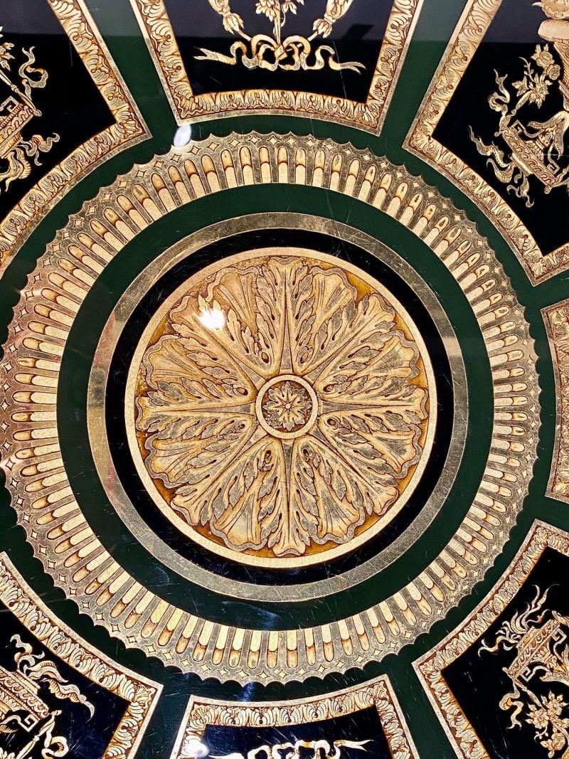 Hollywood Regency French Neoclassical Style Églomisé Center Table, End Table - 7