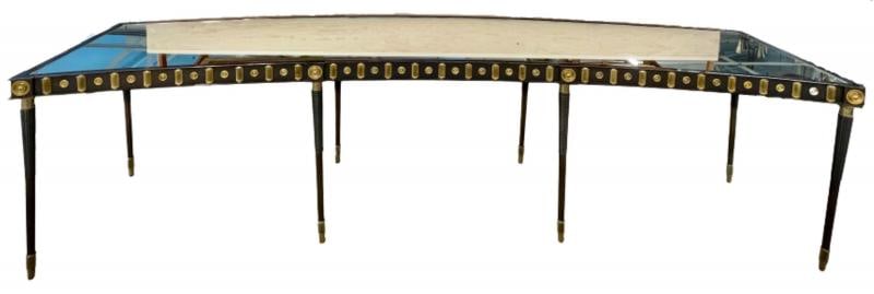 Maison Jansen Monumental Concave Steel and Bronze Console or Sideboard - 2