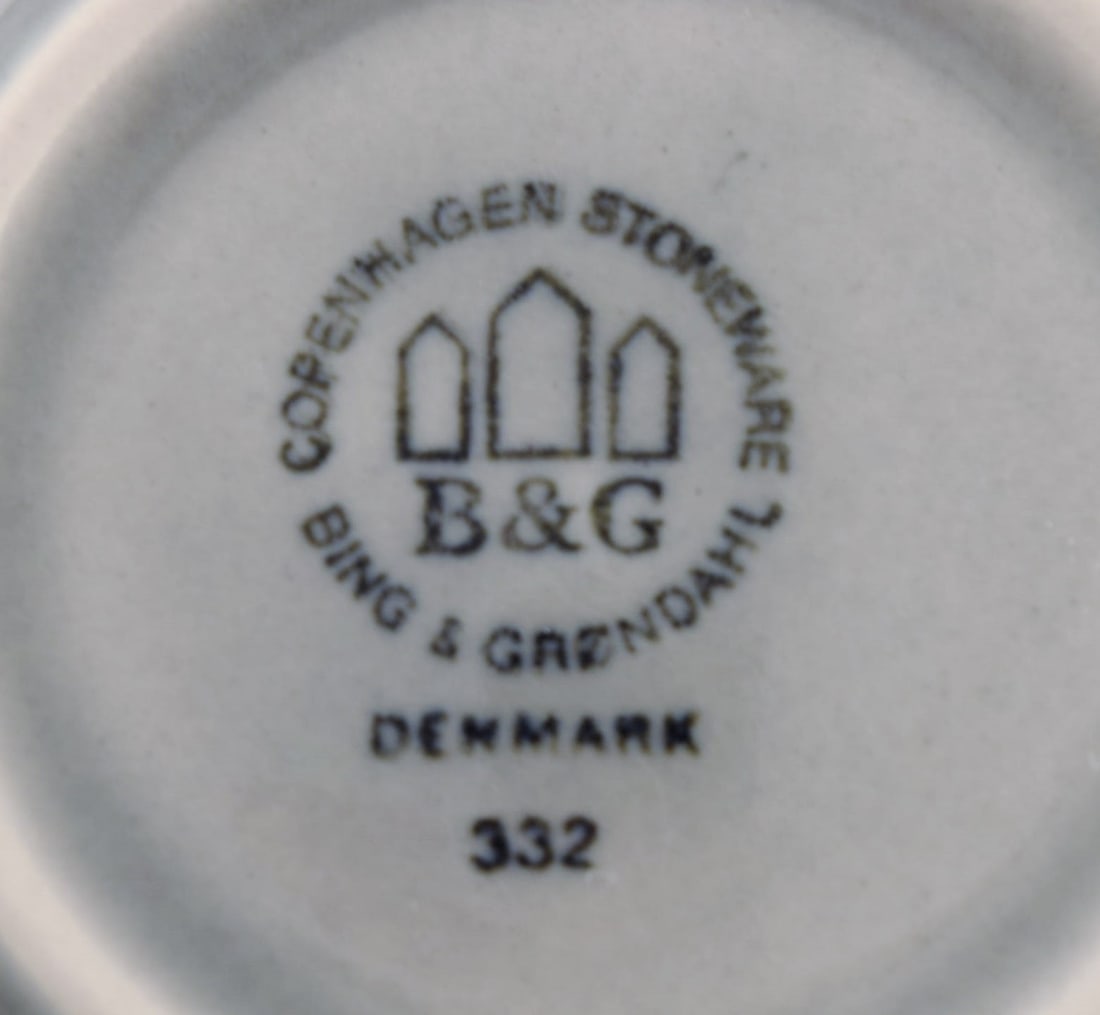 Bing & Grøndahl Mexico dinner service. Four butter pads in glazed stoneware. Model number 332. - 4