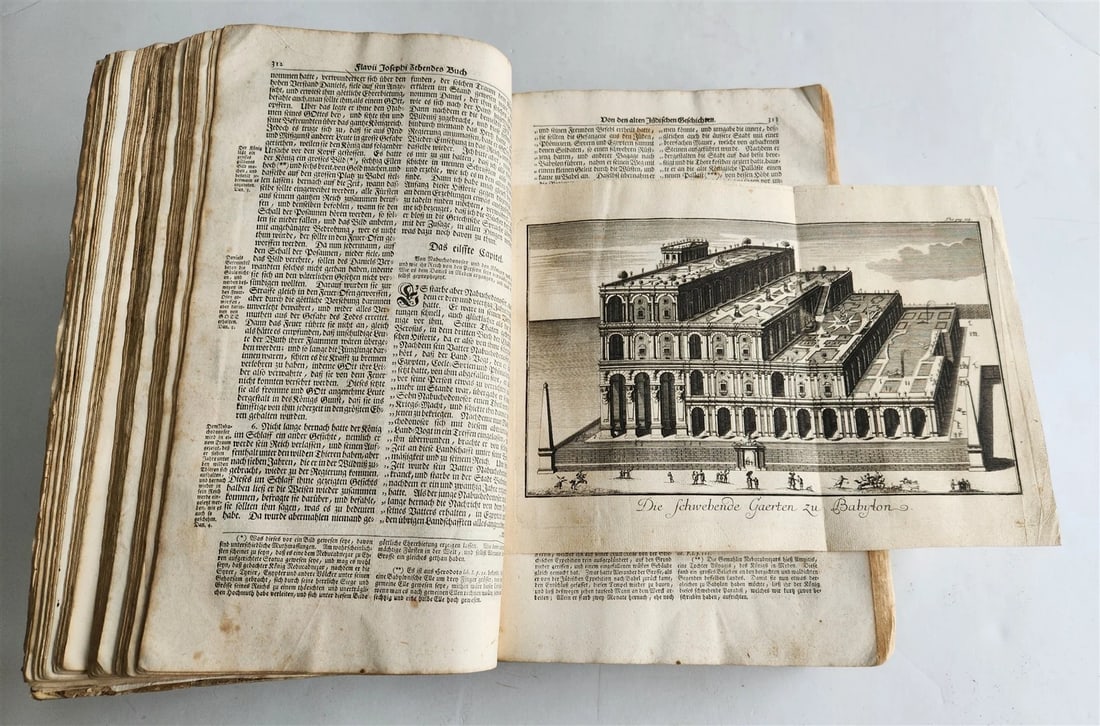 1736 JEWISH HISTORY by JOSEPHUS FLAVIUS in GERMAN antique ILLUSTRATED FOLIO - 11