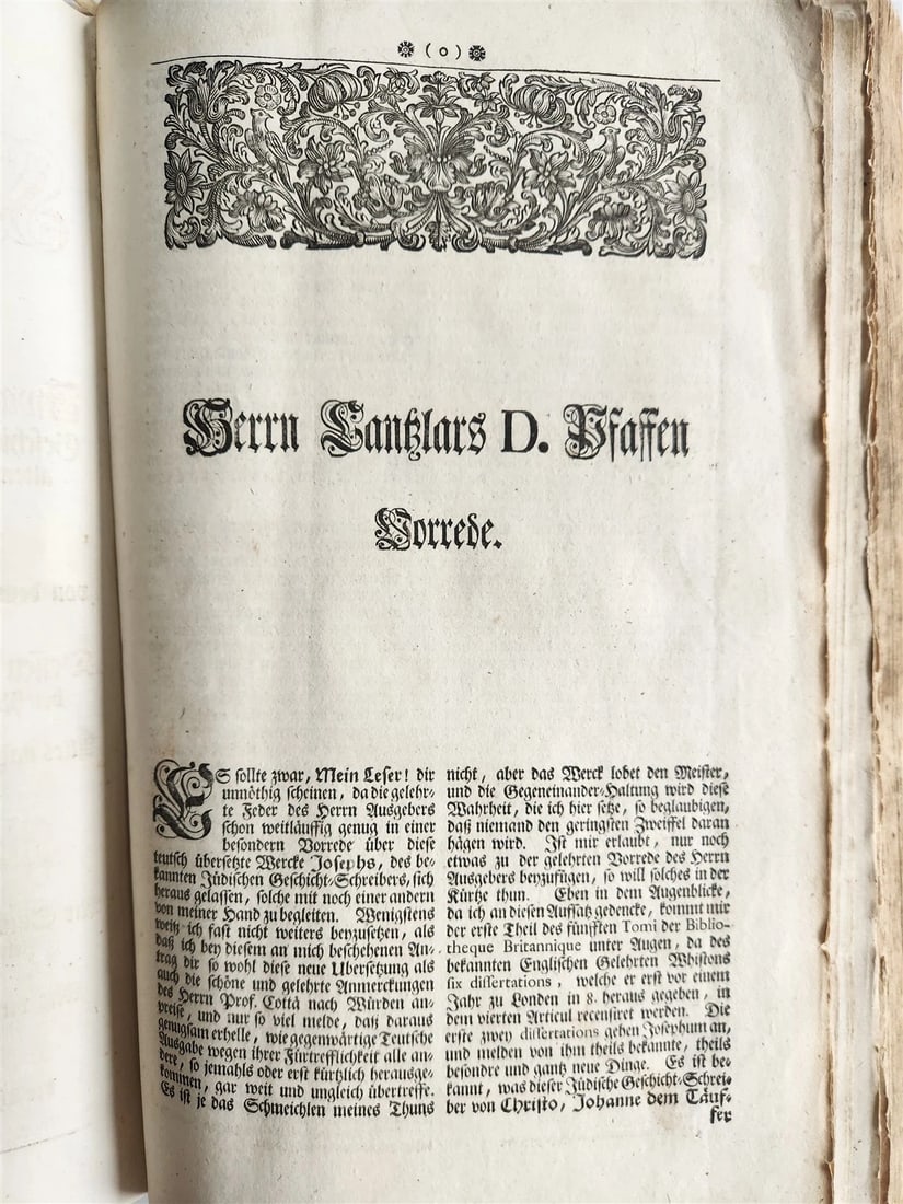 1736 JEWISH HISTORY by JOSEPHUS FLAVIUS in GERMAN antique ILLUSTRATED FOLIO - 15