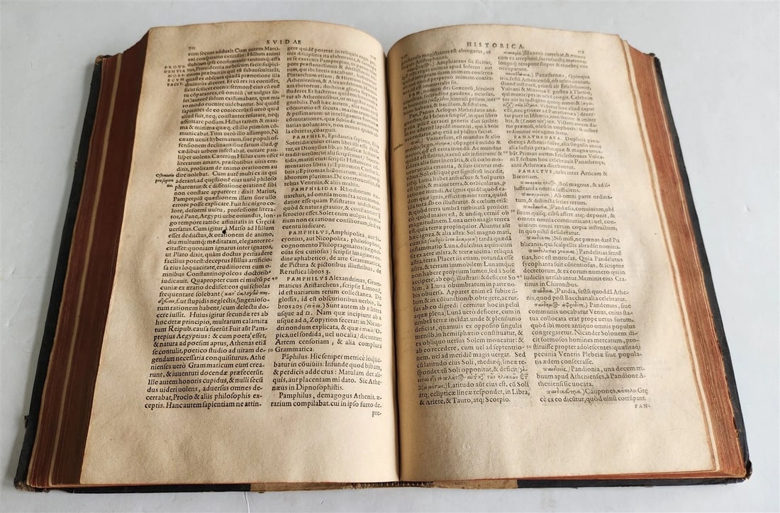 1581 Suidae Historica BYZANTINE ENCYCLOPEDIA LEXICON of ANCIENT WORLD antique - 16