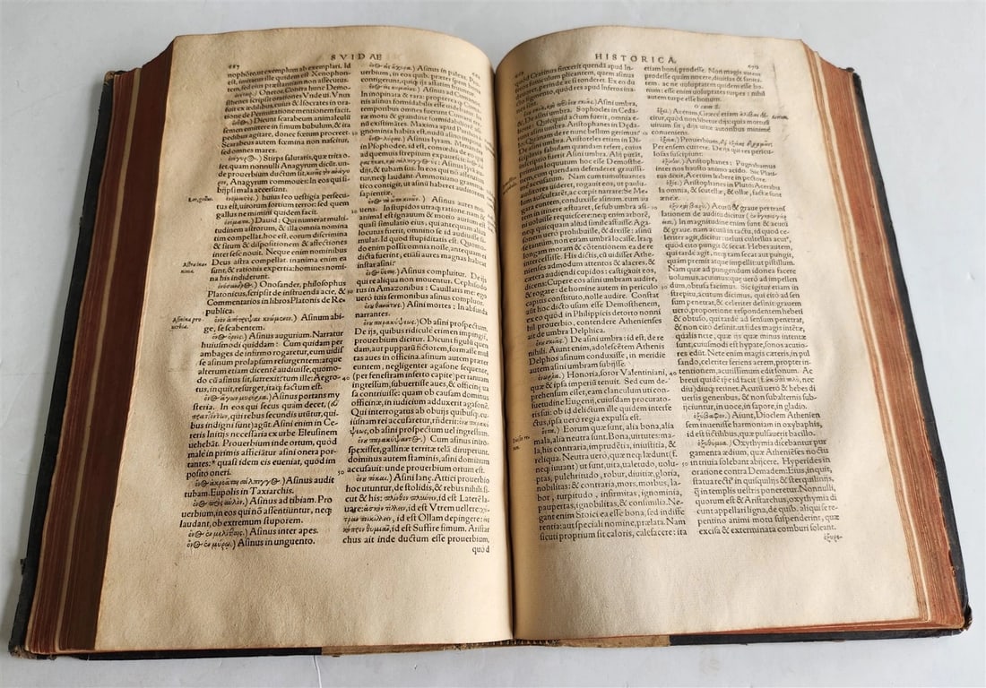1581 Suidae Historica BYZANTINE ENCYCLOPEDIA LEXICON of ANCIENT WORLD antique - 17