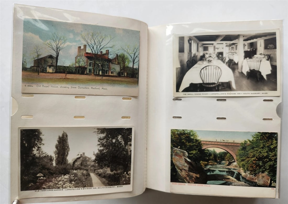 MASSACHUSSETS COLLECTION of 201 ANTIQUE & VINTAGE POSTCARDS in ALBUM - 14