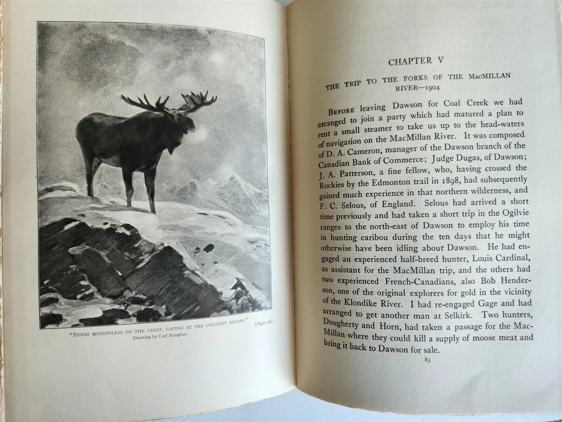 1919 THE WILDERNESS OF THE UPPER YUKON by C.Sheldon ILLUSTRATED antique - 15