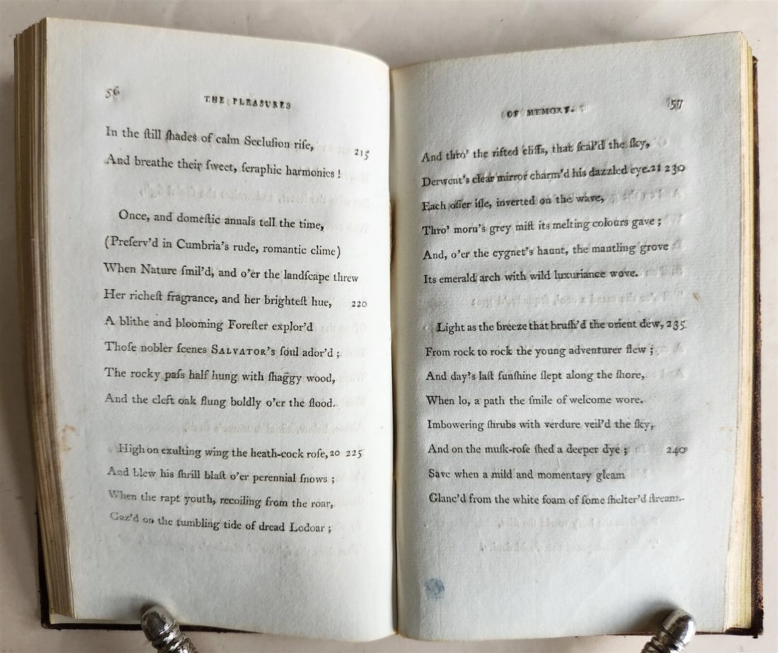 1801 PLEASURES of MEMORY & OTHER POEMS antique AMERICANA poetry ILLUSTRATED - 4
