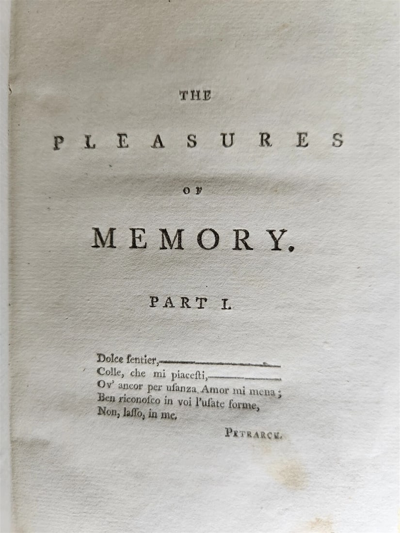 1801 PLEASURES of MEMORY & OTHER POEMS antique AMERICANA poetry ILLUSTRATED - 6