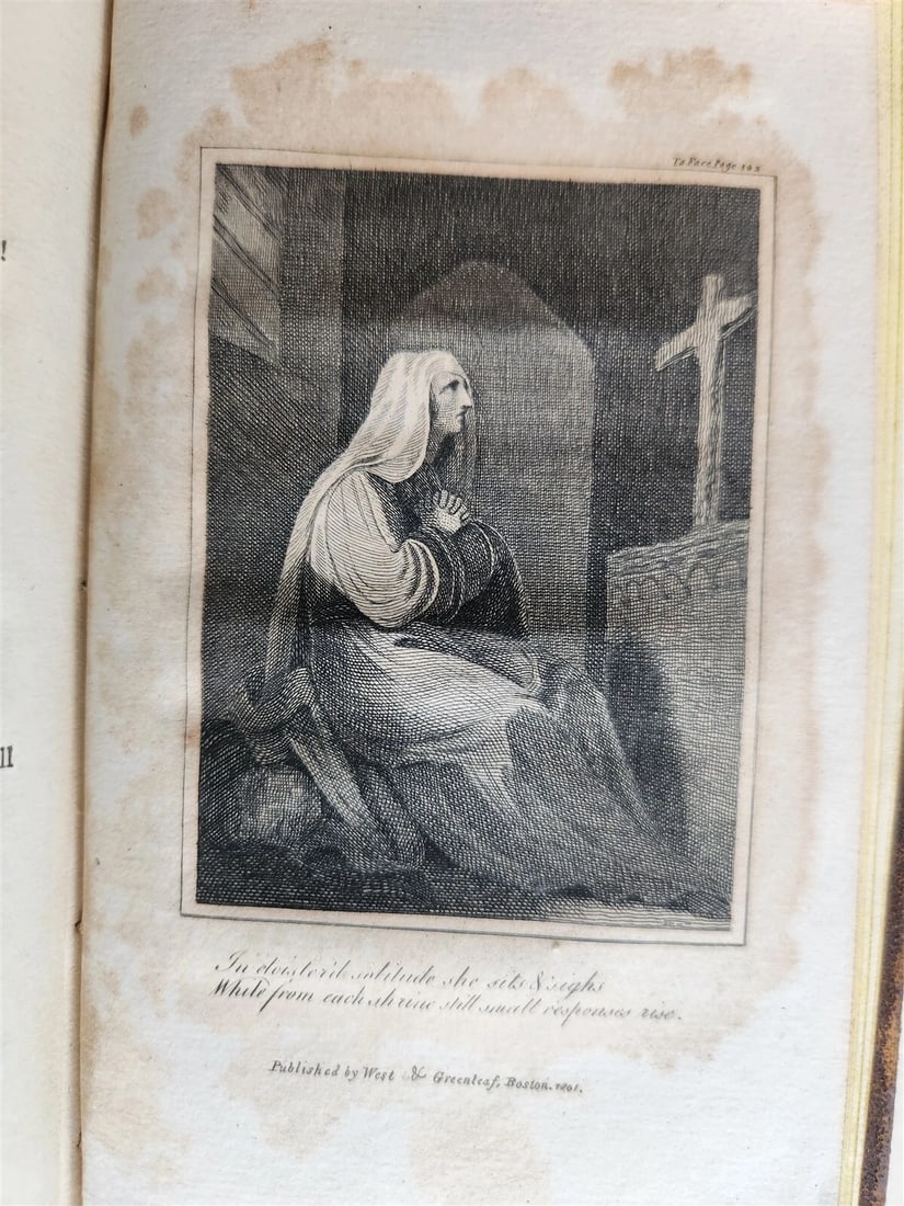 1801 PLEASURES of MEMORY & OTHER POEMS antique AMERICANA poetry ILLUSTRATED - 8