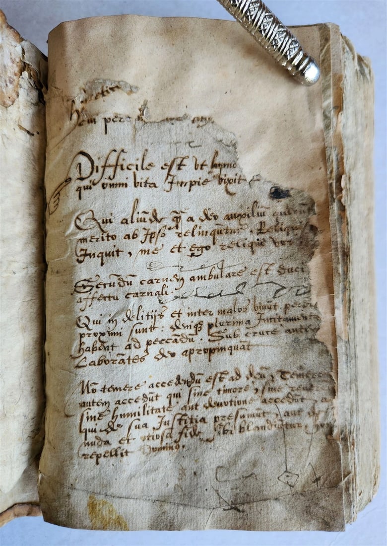 1571 BIBLE OLD TESTAMENT COMMENTARIES ANTIQUE 16th CENTURY vellum binding - 5